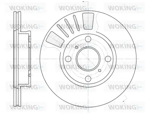 спирачен диск WOKING D6569.10