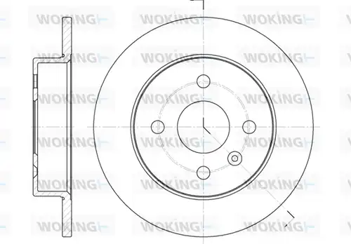 спирачен диск WOKING D6570.00