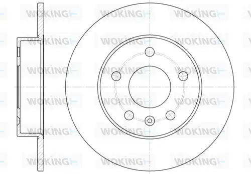 спирачен диск WOKING D6578.00