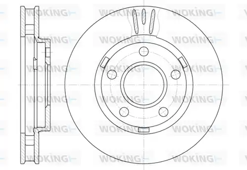 спирачен диск WOKING D6581.10