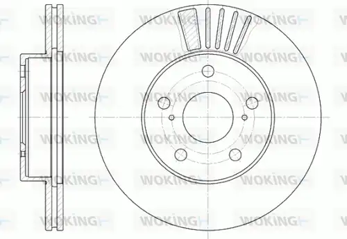 спирачен диск WOKING D6582.10