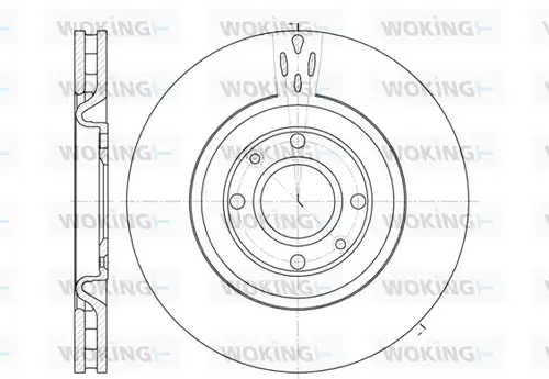 спирачен диск WOKING D6590.10