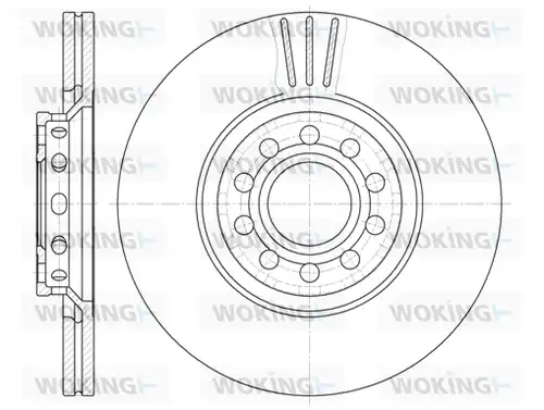 спирачен диск WOKING D6596.10