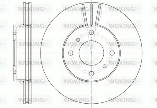 спирачен диск WOKING D6610.10