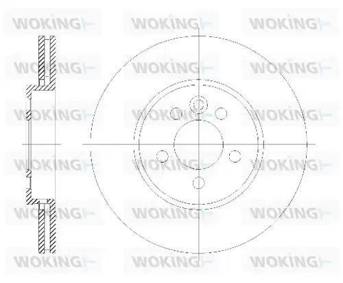 спирачен диск WOKING D6614.10