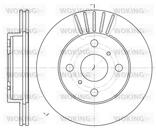 спирачен диск WOKING D6618.10