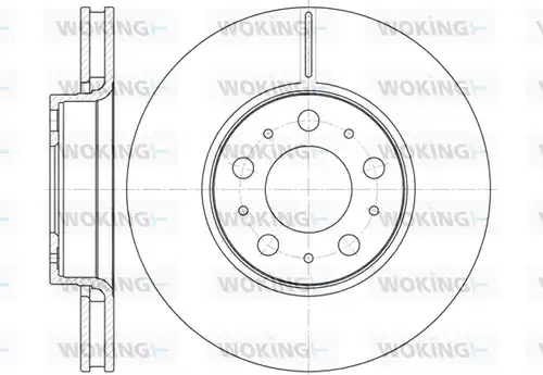 спирачен диск WOKING D6619.10