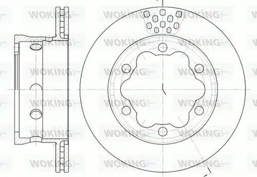 спирачен диск WOKING D6623.10