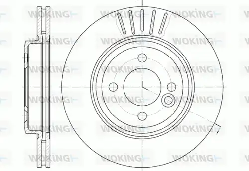 спирачен диск WOKING D6624.10