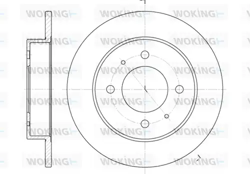 спирачен диск WOKING D6627.00