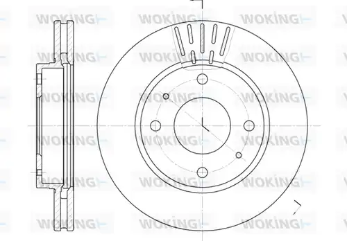 спирачен диск WOKING D6633.10