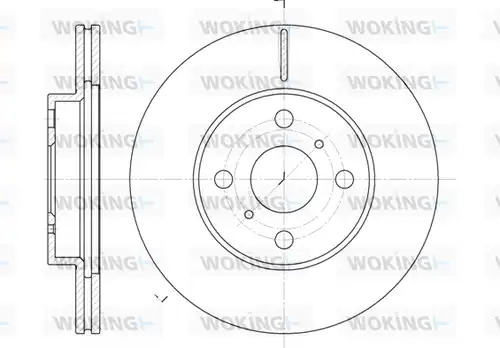 спирачен диск WOKING D6635.10