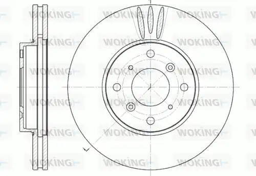 спирачен диск WOKING D6641.10