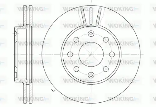 спирачен диск WOKING D6655.10