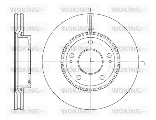 спирачен диск WOKING D6663.10