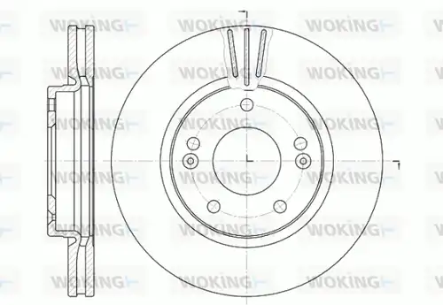 спирачен диск WOKING D6667.10