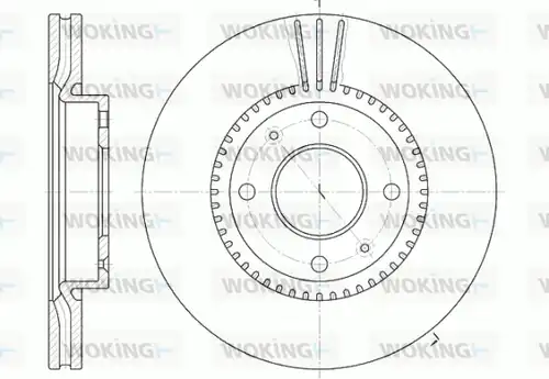 спирачен диск WOKING D6668.10