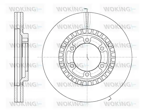спирачен диск WOKING D6669.10