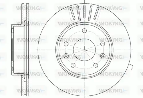 спирачен диск WOKING D6670.10