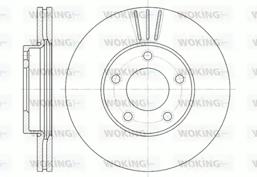 спирачен диск WOKING D6671.10