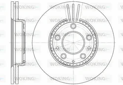 спирачен диск WOKING D6673.10