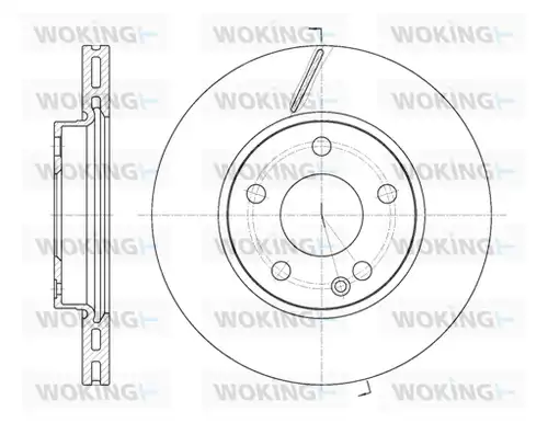 спирачен диск WOKING D6675.10