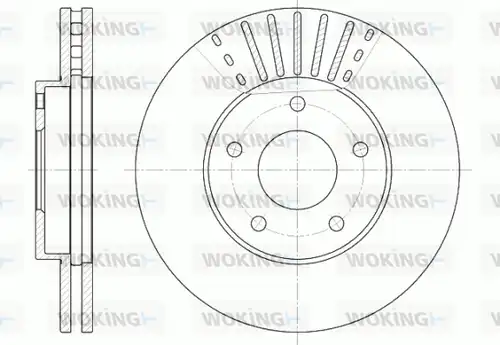 спирачен диск WOKING D6681.10