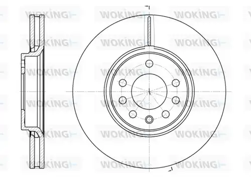 спирачен диск WOKING D6687.10