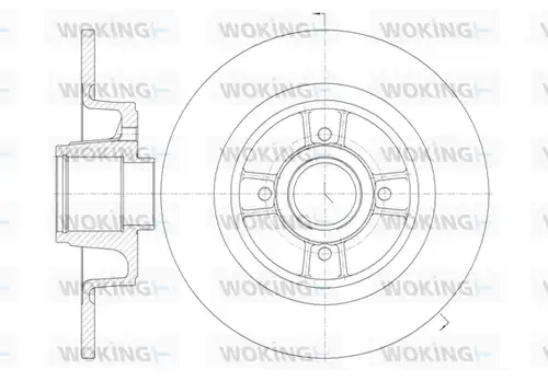 спирачен диск WOKING D6698.00