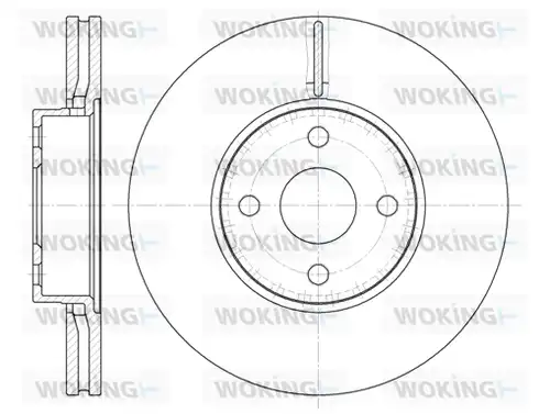 спирачен диск WOKING D6704.10