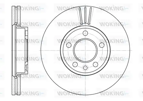 спирачен диск WOKING D6708.10