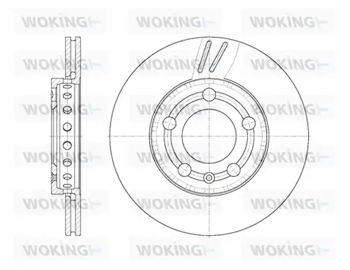 спирачен диск WOKING D6709.10