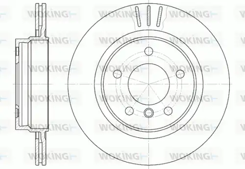 спирачен диск WOKING D6722.10