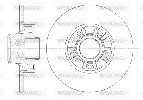 спирачен диск WOKING D6733.20