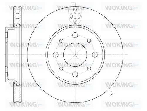 спирачен диск WOKING D6745.10