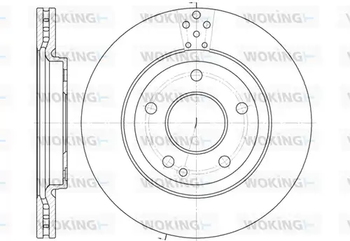спирачен диск WOKING D6748.10