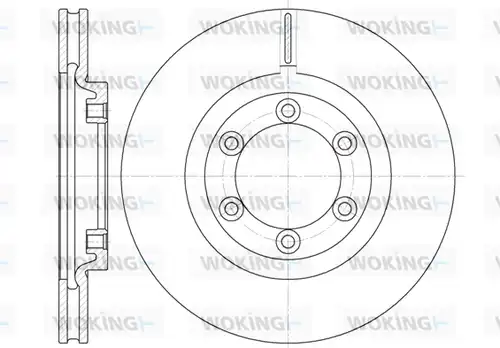 спирачен диск WOKING D6754.10