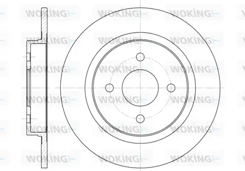спирачен диск WOKING D6759.00