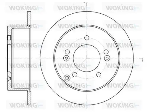 спирачен диск WOKING D6766.00