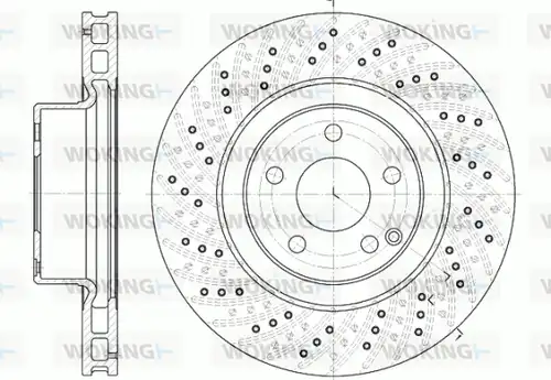 спирачен диск WOKING D6780.10