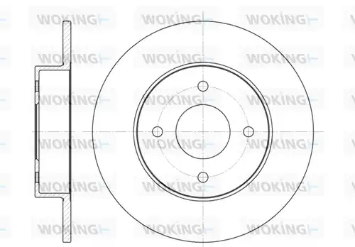 спирачен диск WOKING D6788.00