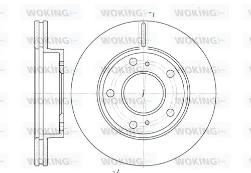 спирачен диск WOKING D6797.10