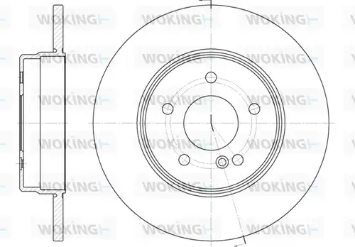 спирачен диск WOKING D6801.00