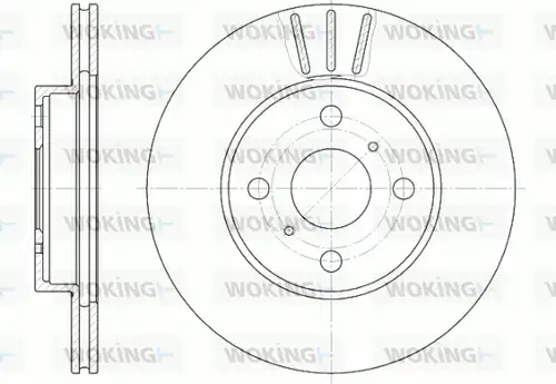 спирачен диск WOKING D6814.10