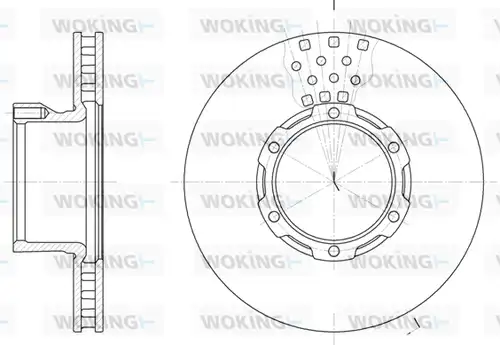 спирачен диск WOKING D6821.10