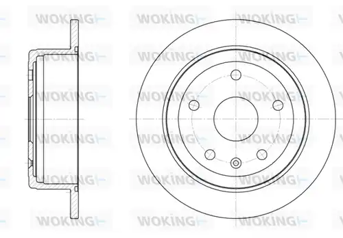 спирачен диск WOKING D6872.00