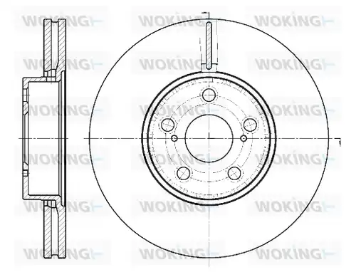 спирачен диск WOKING D6887.10