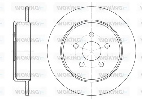 спирачен диск WOKING D6901.00