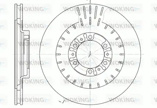 спирачен диск WOKING D6953.10