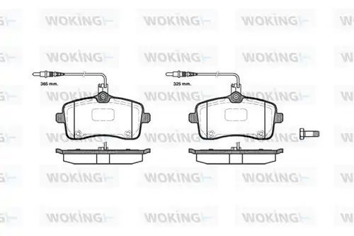 накладки WOKING P10023.04